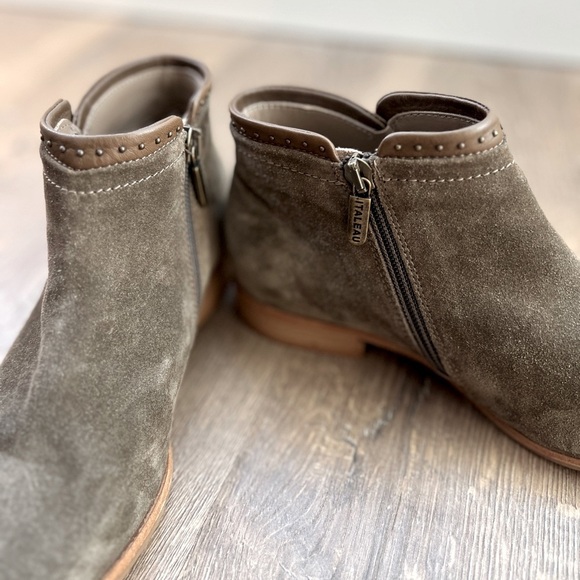 Italeau Miralda Brown Suede Ankle Booties size 37 (size 6) - Picture 4 of 10